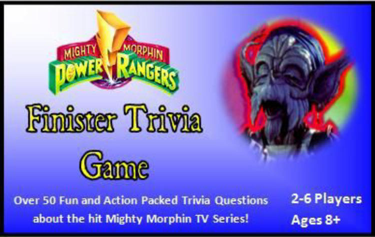 Mighty Morphin Power Rangers: Finister Trivia Game image 4