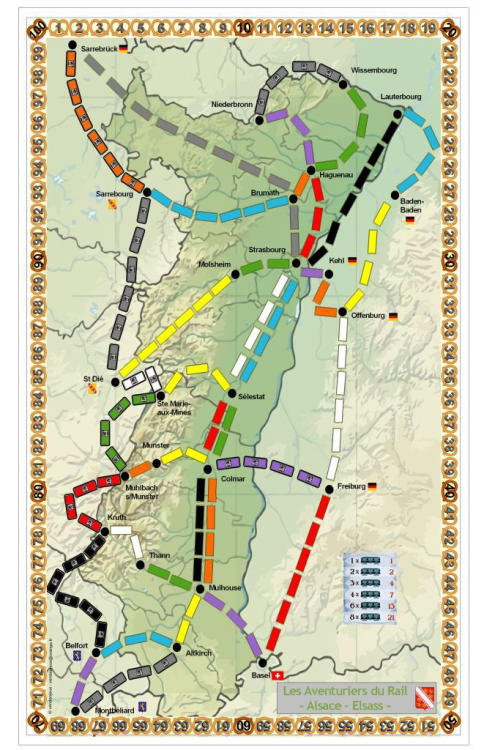 Alsace (fan expansion for Ticket to Ride) image 1