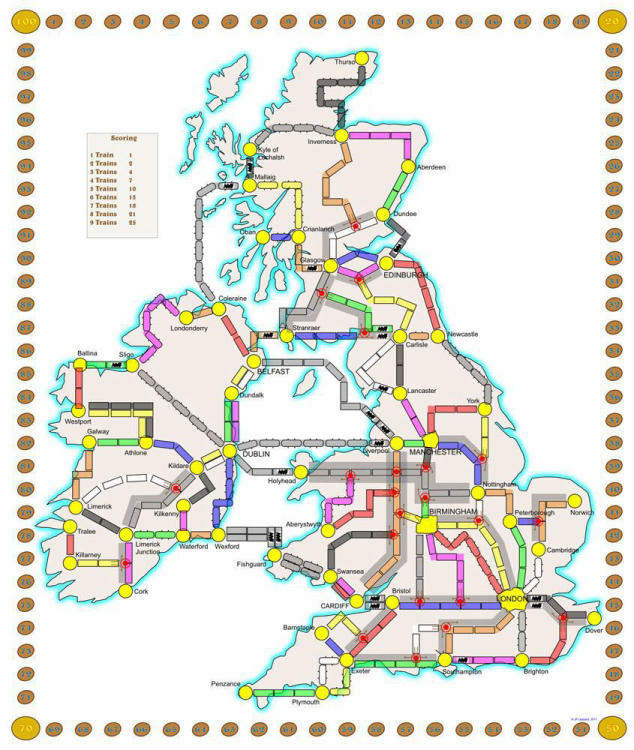 Britain & Ireland (fan expansion to Ticket To Ride: Europe) image 1